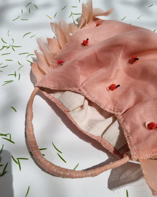 Peachy Sun Tukri Wristlet