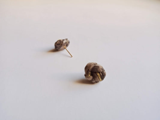 CHARCOAL EAR STUDS