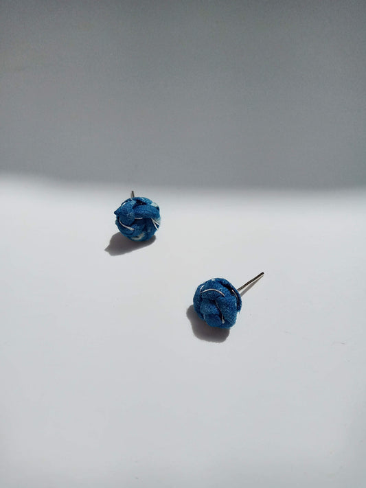 INDIGO EAR STUDS