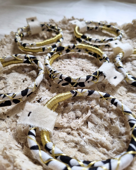 Black and white Bangles
